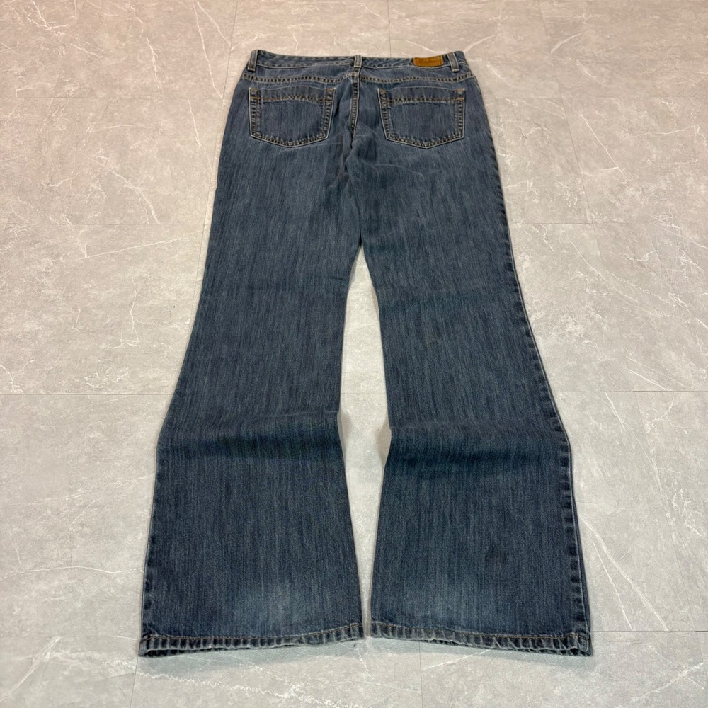 Eddie Bauer Authentic Denim Blue Flare Leg Jeans Mid Rise Medium Wash 33x32